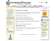 Tablet Screenshot of incorporatetime.com